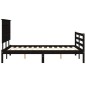 vidaXL Massivholzbett mit Kopfteil Schwarz 140x200 cm vidaXL Massivholzbett mit Kopfteil Schwarz 140x200 cm