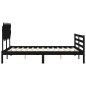 vidaXL Massivholzbett mit Kopfteil Schwarz 140x200 cm vidaXL Massivholzbett mit Kopfteil Schwarz 140x200 cm