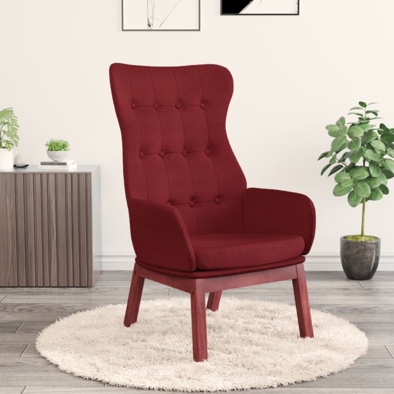 vidaXL Relaxsessel Weinrot Stoff vidaXL Relaxsessel Weinrot Stoff