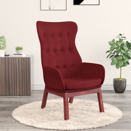 vidaXL Relaxsessel Weinrot Stoff