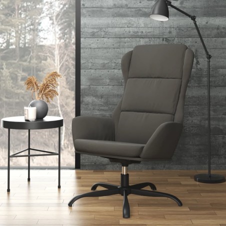 vidaXL Relaxsessel Dunkelgrau Wildleder-Optik