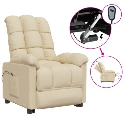 vidaXL Relaxsessel Elektrisch Creme Stoff