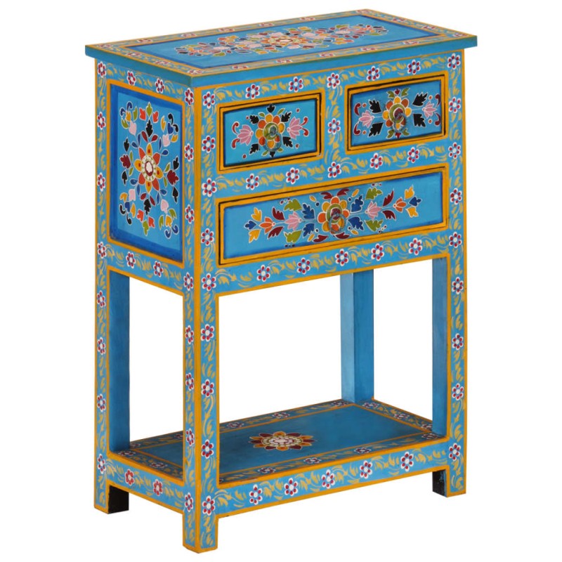 vidaXL Sideboard Türkis 55x30x76 cm Massivholz Mango vidaXL Sideboard Türkis 55x30x76 cm Massivholz Mango