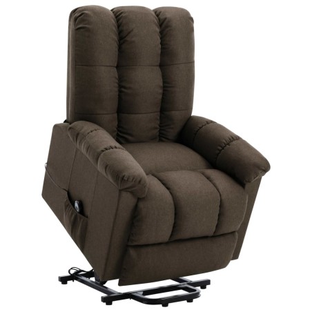  vidaXL Aufstehsessel Braun Stoff