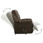 vidaXL Aufstehsessel Braun Stoff vidaXL Aufstehsessel Braun Stoff