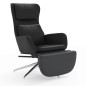 vidaXL Relaxsessel mit Fußstütze Glänzend Schwarz Kunstleder vidaXL Relaxsessel mit Fußstütze Glänzend Schwarz Kunstleder