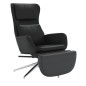vidaXL Relaxsessel mit Fußstütze Glänzend Schwarz Kunstleder vidaXL Relaxsessel mit Fußstütze Glänzend Schwarz Kunstleder