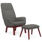 vidaXL Relaxsessel mit Hocker Hellgrau Stoff vidaXL Relaxsessel mit Hocker Hellgrau Stoff