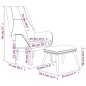 vidaXL Relaxsessel mit Hocker Hellgrau Stoff vidaXL Relaxsessel mit Hocker Hellgrau Stoff