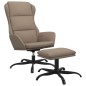 vidaXL Relaxsessel mit Hocker Taupe Mikrofasergewebe vidaXL Relaxsessel mit Hocker Taupe Mikrofasergewebe