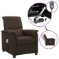 vidaXL Massagesessel Elektrisch Dunkelbraun Stoff vidaXL Massagesessel Elektrisch Dunkelbraun Stoff