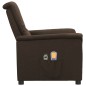 vidaXL Massagesessel Elektrisch Dunkelbraun Stoff vidaXL Massagesessel Elektrisch Dunkelbraun Stoff