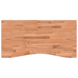 vidaXL Schreibtischplatte 100x(45-50)x4 cm Massivholz Buche