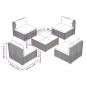 vidaXL 5-tlg. Garten-Lounge-Set mit Kissen Poly Rattan Schwarz vidaXL 5-tlg. Garten-Lounge-Set mit Kissen Poly Rattan Schwarz