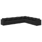 vidaXL 8-tlg. Garten-Lounge-Set mit Kissen Poly Rattan Schwarz vidaXL 8-tlg. Garten-Lounge-Set mit Kissen Poly Rattan Schwarz
