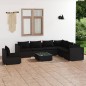 vidaXL 8-tlg. Garten-Lounge-Set mit Kissen Poly Rattan Schwarz vidaXL 8-tlg. Garten-Lounge-Set mit Kissen Poly Rattan Schwarz