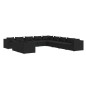 vidaXL 11-tlg. Garten-Lounge-Set mit Kissen Schwarz Poly Rattan vidaXL 11-tlg. Garten-Lounge-Set mit Kissen Schwarz Poly Rattan