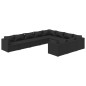vidaXL 10-tlg. Garten-Lounge-Set mit Kissen Poly Rattan Schwarz vidaXL 10-tlg. Garten-Lounge-Set mit Kissen Poly Rattan Schwarz