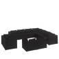 vidaXL 11-tlg. Garten-Lounge-Set mit Kissen Schwarz Poly Rattan vidaXL 11-tlg. Garten-Lounge-Set mit Kissen Schwarz Poly Rattan