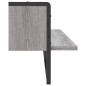 vidaXL Wandregal mit Stange Grau Sonoma 100x25x30 cm vidaXL Wandregal mit Stange Grau Sonoma 100x25x30 cm
