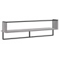 vidaXL Wandregal mit Stange Grau Sonoma 100x25x30 cm vidaXL Wandregal mit Stange Grau Sonoma 100x25x30 cm