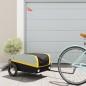 vidaXL Lastenanhänger für Fahrrad Schwarz und Gelb 30 kg Eisen vidaXL Lastenanhänger für Fahrrad Schwarz und Gelb 30 kg Eisen