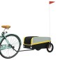 vidaXL Lastenanhänger für Fahrrad Schwarz und Gelb 30 kg Eisen vidaXL Lastenanhänger für Fahrrad Schwarz und Gelb 30 kg Eisen