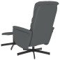 vidaXL Massagesessel mit Fußhocker Grau Kunstleder vidaXL Massagesessel mit Fußhocker Grau Kunstleder