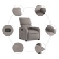 vidaXL Relaxsessel Taupe Stoff vidaXL Relaxsessel Taupe Stoff