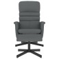 vidaXL Relaxsessel mit Fußhocker Grau Kunstleder vidaXL Relaxsessel mit Fußhocker Grau Kunstleder
