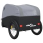 vidaXL Lastenanhänger für Fahrrad Schwarz und Grau 45 kg Eisen vidaXL Lastenanhänger für Fahrrad Schwarz und Grau 45 kg Eisen