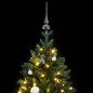 vidaXL Künstlicher Weihnachtsbaum Klappbar 300 LEDs & Kugeln 180 cm