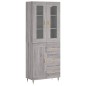 Highboard Grau Sonoma 69,5x34x180 cm Holzwerkstoff Highboard Grau Sonoma 69,5x34x180 cm Holzwerkstoff