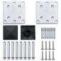 vidaXL WPC Zaun-Set 7 Quadrate + 1 Schräge 1311x186 cm Grau vidaXL WPC Zaun-Set 7 Quadrate + 1 Schräge 1311x186 cm Grau