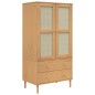 vidaXL Kleiderschrank SENJA Rattan-Optik Braun 90x55x175cm Kiefernholz vidaXL Kleiderschrank SENJA Rattan-Optik Braun 90x55x175cm Kiefernholz