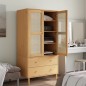 vidaXL Kleiderschrank SENJA Rattan-Optik Braun 90x55x175cm Kiefernholz vidaXL Kleiderschrank SENJA Rattan-Optik Braun 90x55x175cm Kiefernholz