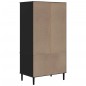 vidaXL Kleiderschrank SENJA Rattan-Optik Schwarz 90x55x175 cm vidaXL Kleiderschrank SENJA Rattan-Optik Schwarz 90x55x175 cm