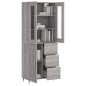 Highboard Grau Sonoma 69,5x34x180 cm Holzwerkstoff Highboard Grau Sonoma 69,5x34x180 cm Holzwerkstoff