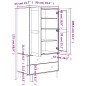 vidaXL Kleiderschrank SENJA Rattan-Optik Schwarz 90x55x175 cm vidaXL Kleiderschrank SENJA Rattan-Optik Schwarz 90x55x175 cm