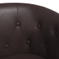vidaXL Clubsessel mit Fußhocker Braun Kunstleder vidaXL Clubsessel mit Fußhocker Braun Kunstleder