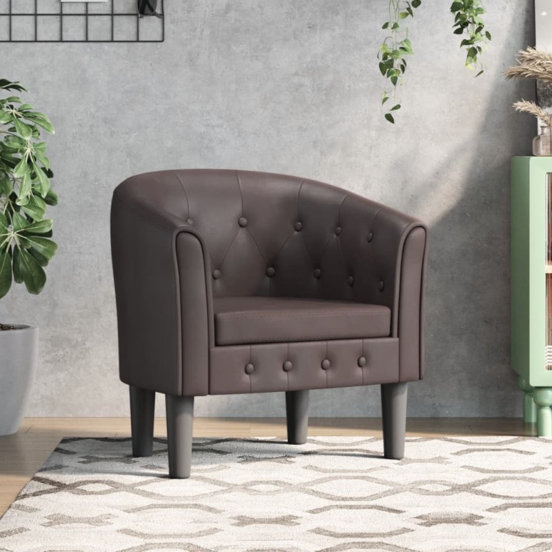 vidaXL Clubsessel Braun Kunstleder vidaXL Clubsessel Braun Kunstleder