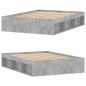 vidaXL Bettgestell Betongrau 135x190 cm vidaXL Bettgestell Betongrau 135x190 cm