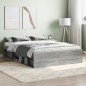 vidaXL Bettgestell Grau Sonoma 135x190 cm vidaXL Bettgestell Grau Sonoma 135x190 cm