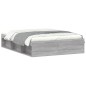 vidaXL Bettgestell Grau Sonoma 135x190 cm vidaXL Bettgestell Grau Sonoma 135x190 cm