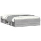 vidaXL Bettgestell Grau Sonoma 135x190 cm vidaXL Bettgestell Grau Sonoma 135x190 cm