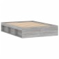 vidaXL Bettgestell Grau Sonoma 135x190 cm vidaXL Bettgestell Grau Sonoma 135x190 cm