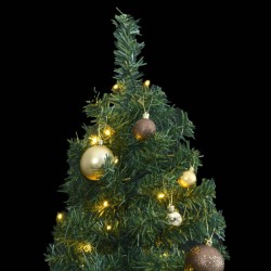 vidaXL Weihnachtsbaum Schlank mit 300 LEDs & Kugeln 270 cm