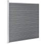 vidaXL WPC Zaun-Set 5 Quadrate + 1 Schräge 965x186 cm Grau vidaXL WPC Zaun-Set 5 Quadrate + 1 Schräge 965x186 cm Grau