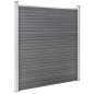 vidaXL WPC Zaun-Set 5 Quadrate + 1 Schräge 965x186 cm Grau vidaXL WPC Zaun-Set 5 Quadrate + 1 Schräge 965x186 cm Grau