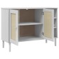 vidaXL Sideboard SENJA Rattan-Optik Weiß 112x40x80 cm Kiefernholz vidaXL Sideboard SENJA Rattan-Optik Weiß 112x40x80 cm Kiefernholz